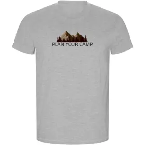 Kruskis Plan Your Camp Eco T-shirt Met Korte Mouwen Grijs