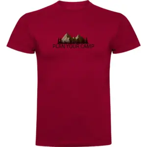 Kruskis Plan Your Camp T-shirt Met Korte Mouwen Rood