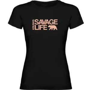 Kruskis Savage Life T-shirt Met Korte Mouwen Zwart