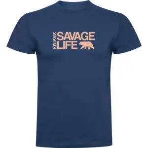Kruskis Savage Life T-shirt Met Korte Mouwen Blauw