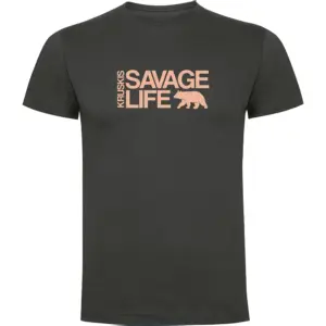 Kruskis Savage Life T-shirt Met Korte Mouwen Grijs