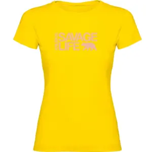 Kruskis Savage Life T-shirt Met Korte Mouwen Geel