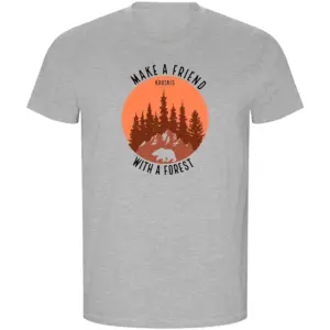 Kruskis Make A Friend Eco T-shirt Met Korte Mouwen Grijs