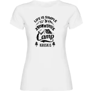 Kruskis Life Is Simple T-shirt Met Korte Mouwen Wit