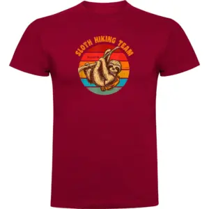 Kruskis Sloth Hiking Team T-shirt Met Korte Mouwen Rood