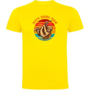 Kruskis Sloth Hiking Team T-shirt Met Korte Mouwen Geel