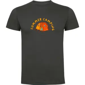 Kruskis Summer Camping T-shirt Met Korte Mouwen Grijs