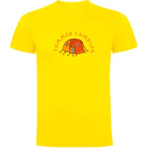 Kruskis Summer Camping T-shirt Met Korte Mouwen Geel