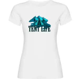 Kruskis Tent Life T-shirt Met Korte Mouwen Wit