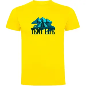 Kruskis Tent Life T-shirt Met Korte Mouwen Geel