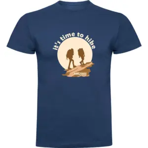 Kruskis Time To Hike T-shirt Met Korte Mouwen Blauw