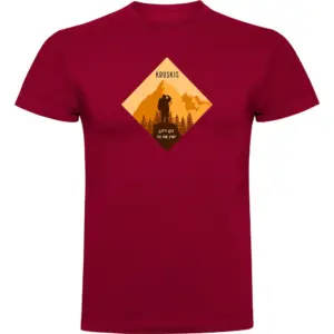 Kruskis Top Of The Mountain T-shirt Met Korte Mouwen Rood