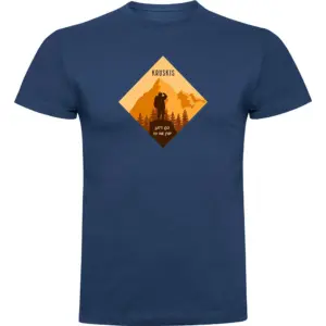 Kruskis Top Of The Mountain T-shirt Met Korte Mouwen Blauw