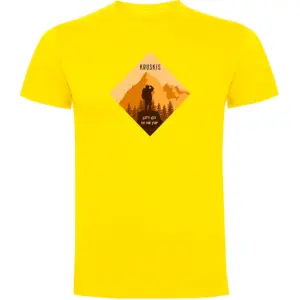 Kruskis Top Of The Mountain T-shirt Met Korte Mouwen Geel