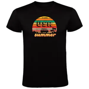 Kruskis Usa Summer T-shirt Met Korte Mouwen Zwart