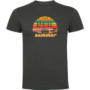 Kruskis Usa Summer T-shirt Met Korte Mouwen Grijs
