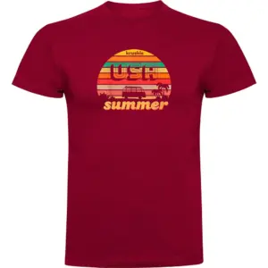 Kruskis Usa Summer T-shirt Met Korte Mouwen Rood
