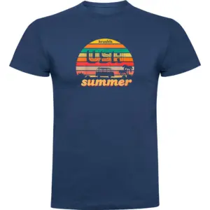 Kruskis Usa Summer T-shirt Met Korte Mouwen Blauw
