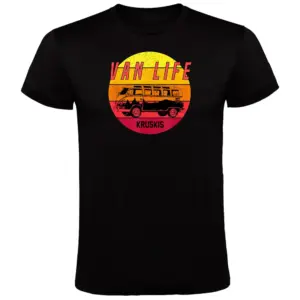 Kruskis Van Life Sunset T-shirt Met Korte Mouwen Zwart