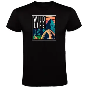 Kruskis Wild Life Frame T-shirt Met Korte Mouwen Zwart