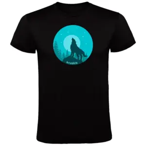 Kruskis Wolf Night T-shirt Met Korte Mouwen Zwart