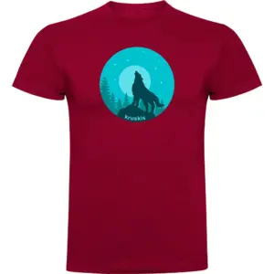 Kruskis Wolf Night T-shirt Met Korte Mouwen Rood