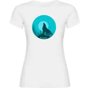 Kruskis Wolf Night T-shirt Met Korte Mouwen Wit