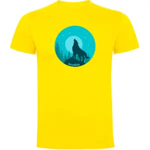 Kruskis Wolf Night T-shirt Met Korte Mouwen Geel