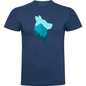 Kruskis Wolf T-shirt Met Korte Mouwen Blauw