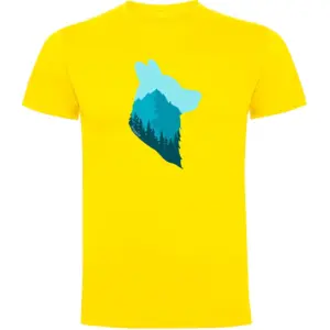 Kruskis Wolf T-shirt Met Korte Mouwen Geel