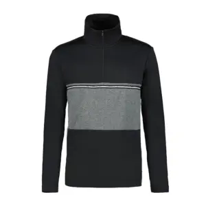 Luhta Kitinoja Half Rits Lange Mouw T-shirt Zwart