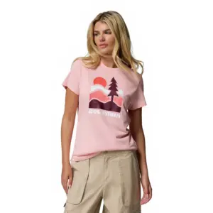 Columbia Ruby Springs™ Graphic Fitted T-shirt Met Korte Mouwen Roze