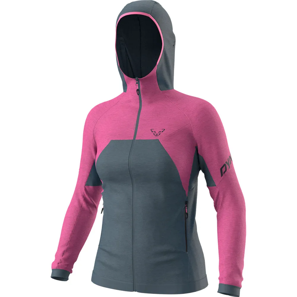 Dynafit Tour Wool Thermal Sweatshirt Met Rits Roze