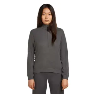 Icebreaker Merino 260 Waffle Knit Wander Sweatshirt Met Halve Rits Blauw
