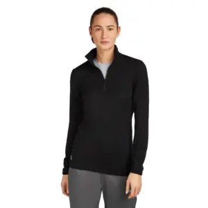 Icebreaker Merino 300 Original Sweatshirt Met Halve Rits Zwart