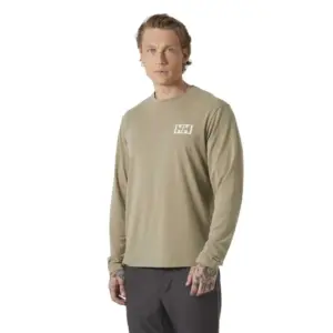 Helly Hansen Skog Graphic Tee T-shirt Met Lange Mouwen Pebble