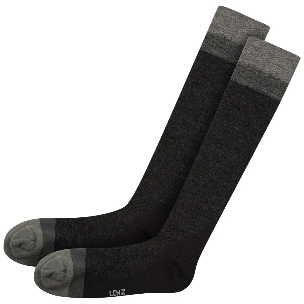 Lenz Merino Compression 1 Lange Sokken Darkgrey