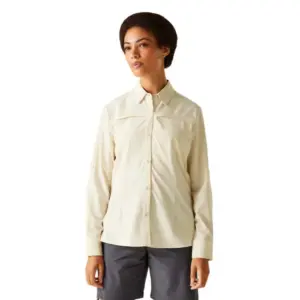 Regatta Travel Packaway Overhemd Met Lange Mouwen Light Vanilla Solid