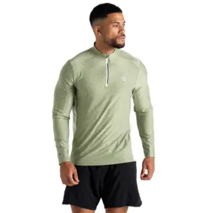 Dare2b Power Up Iii Half Rits Lange Mouw T-shirt Groen
