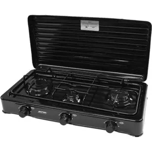 Mpm Smile-kn-03/1kb Gascampingkeuken 3 Branders Zwart