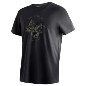 Maier Sports Dieter Print T-shirt Met Korte Mouwen Zwart