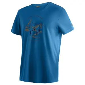 Maier Sports Dieter Print T-shirt Met Korte Mouwen Blauw