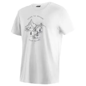 Maier Sports Dieter Print T-shirt Met Korte Mouwen Wit