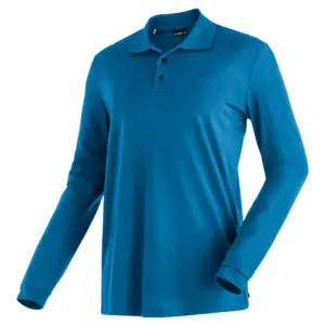 Maier Sports Ulrich Lange Mouw Poloshirt Blauw