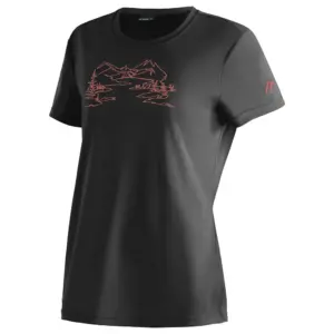 Maier Sports Wilma Print T-shirt Met Korte Mouwen Zwart