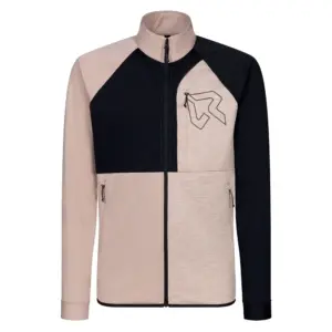 Rock Experience Headwall Fleece Met Volledige Rits Humus / Caviar / Humus Mel