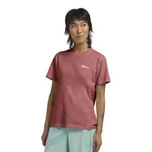 Jack Wolfskin Essential T-shirt Met Korte Mouwen Rood