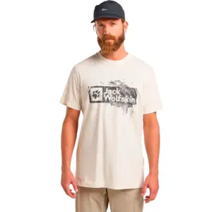 Jack Wolfskin Brand T-shirt Met Korte Mouwen Wit