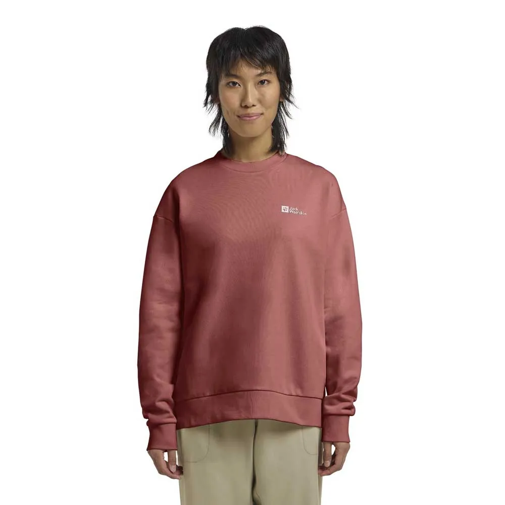 Jack Wolfskin Essential Crewneck Sweatshirt Rood