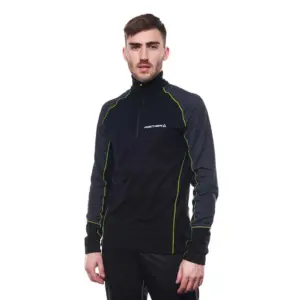 Fischer Skate Half Rits Lange Mouw T-shirt Zwart